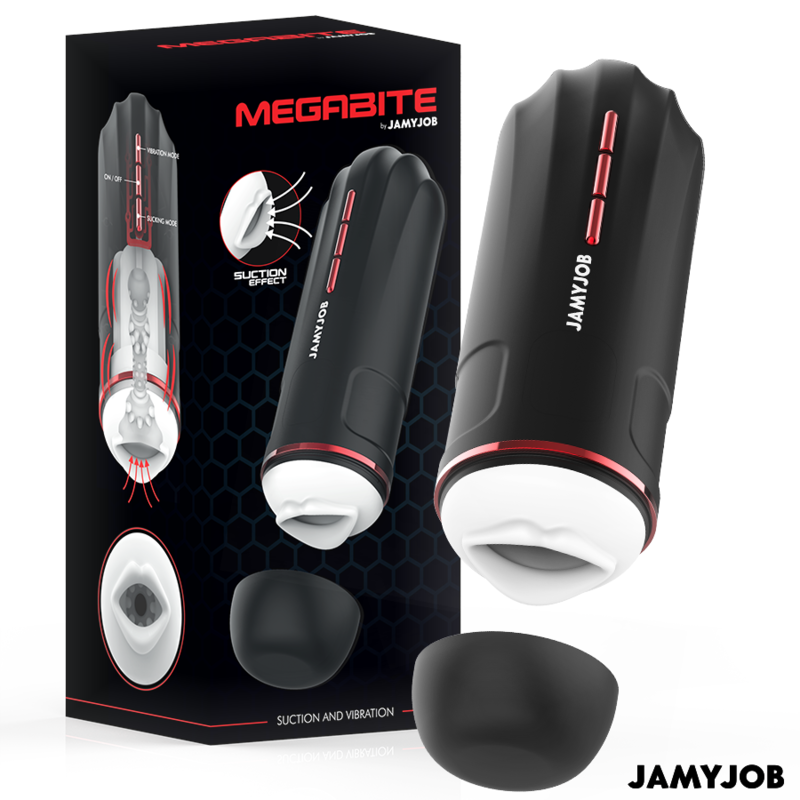 JAMYJOB - MEGABITE MASTURBATORE AUTOMATICO PER LA BOCCA 5 MODALITÀ ONDE E VIBRAZIONI STIMOLANTI